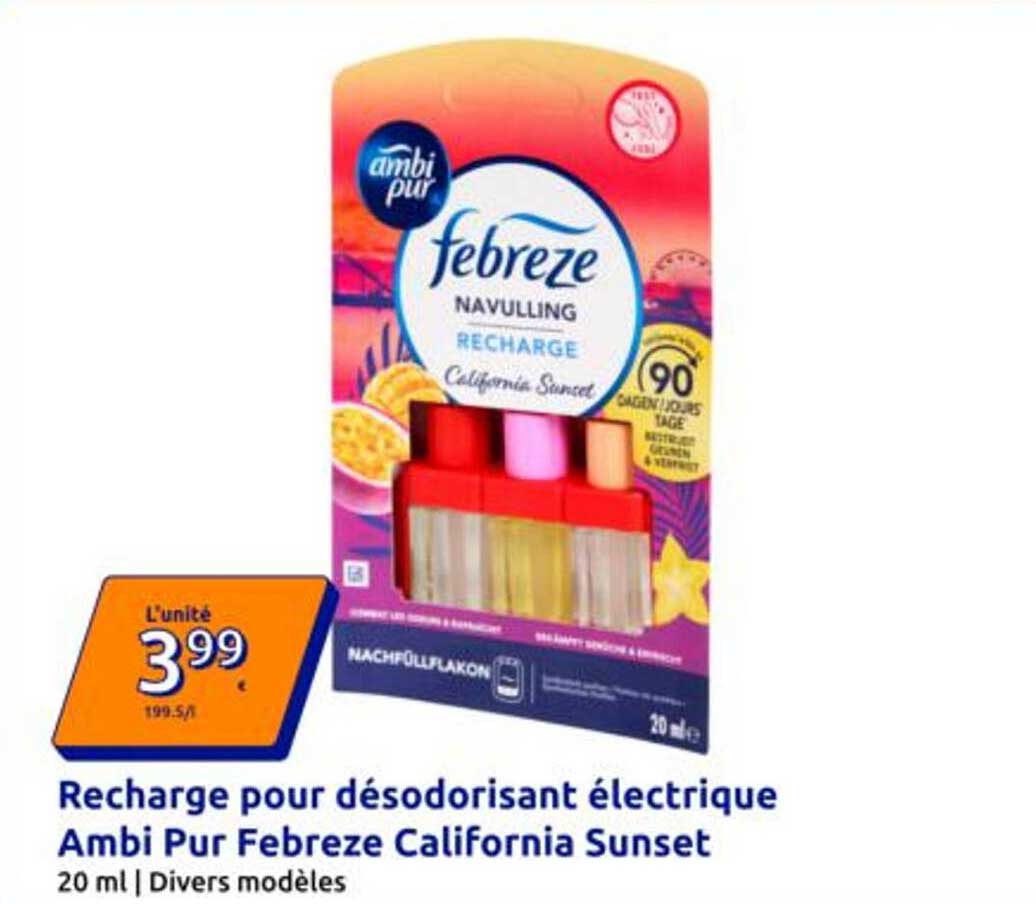 Recharge pour désodorisant électrique Ambi Pur Febreze California Sunset