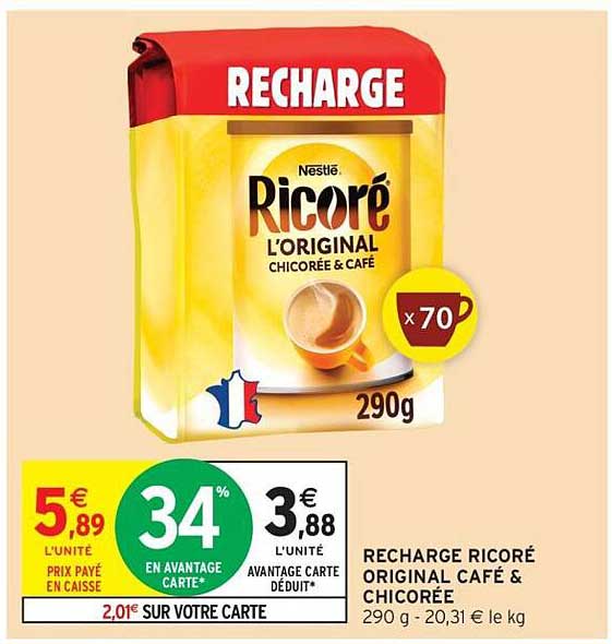 RECHARGE RICORÉ ORIGINAL CAFÉ & CHICORÉE