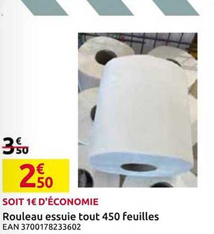 Rouleau essuie tout 450 feuilles