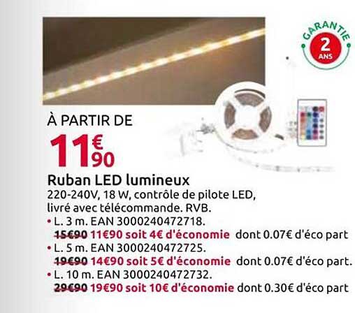 Ruban LED lumineux