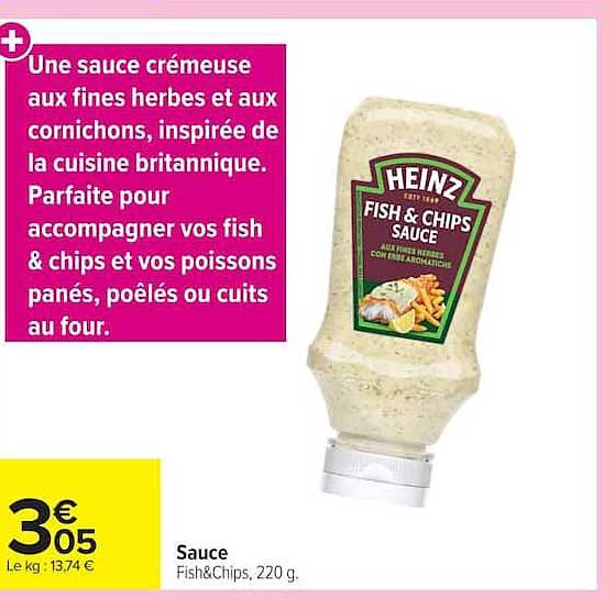 Sauce Fish&Chips, 220 g.