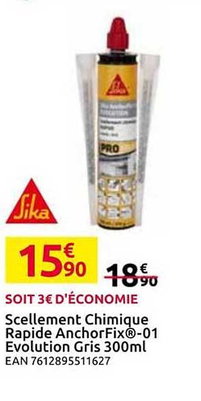 Scellement Chimique Rapide AnchorFix®-01 Evolution Gris 300ml