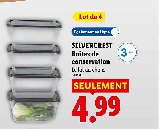 SILVERCREST Boîtes de conservation