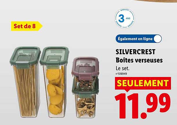 SILVERCREST Boîtes verseuses