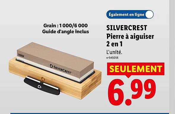SILVERCREST Pierre à aiguiser 2 en 1