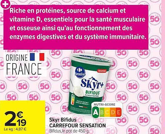 Skyr Bifidus CARREFOUR SENSATION