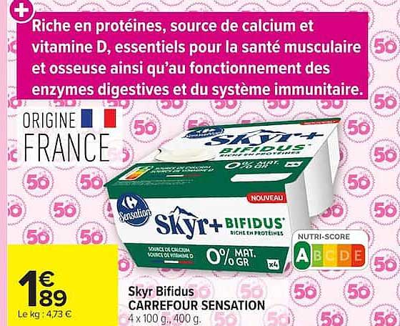 Skyr Bifidus CARREFOUR SENSATION