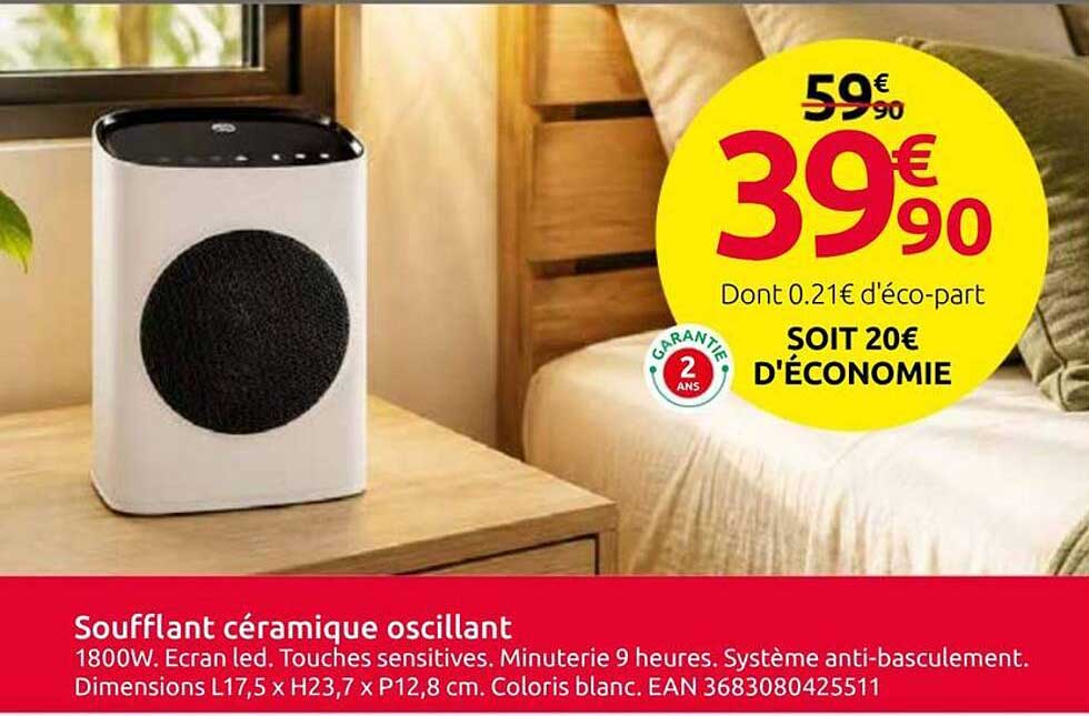 Soufflant céramique oscillant