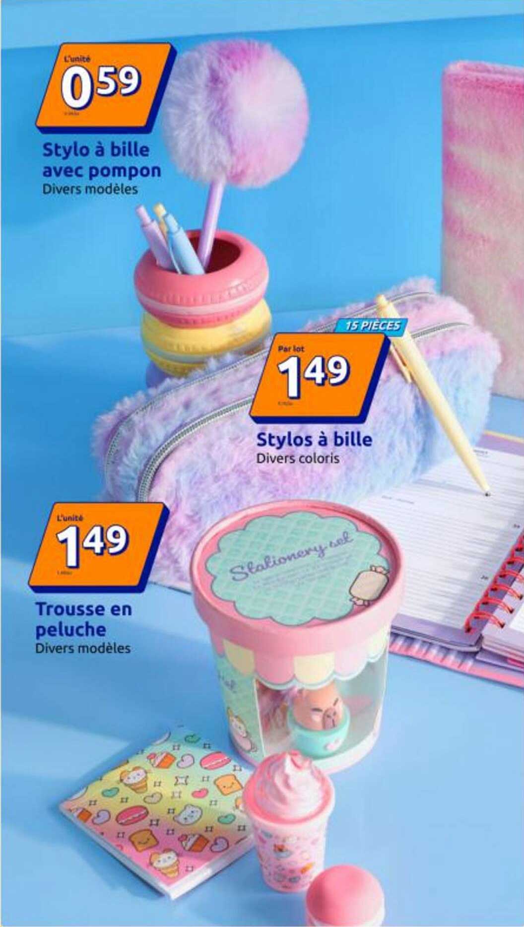 Stylo à bille avec pompon