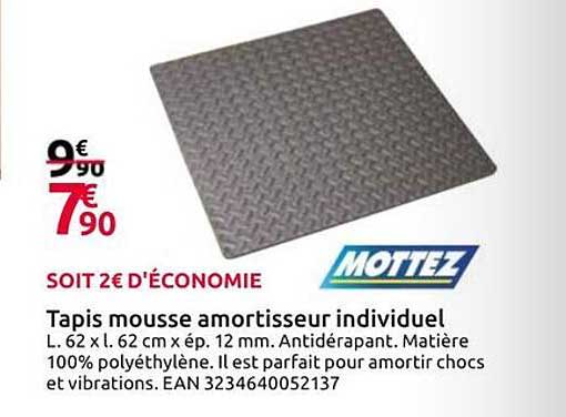 Tapis mousse amortisseur individuel