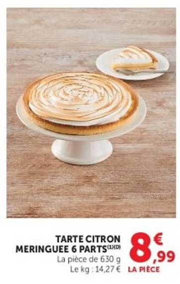 TARTE CITRON MERINGUEE 6 PARTS