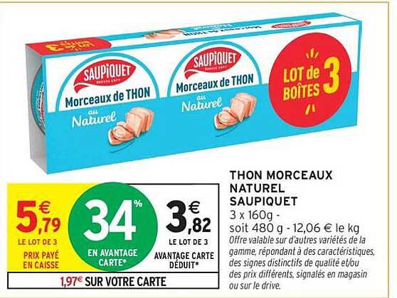 THON MORCEAUX NATUREL SAUPIQUET
