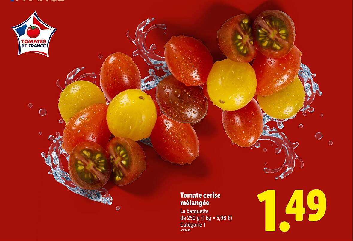 Tomate cerise mélangée