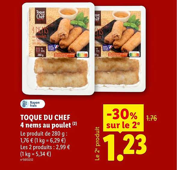 TOQUE DU CHEF 4 nems au poulet
