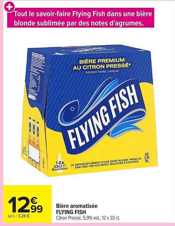 Tout le savoir-faire Flying Fish dans une bière blonde sublimée par des notes d'agrumes.