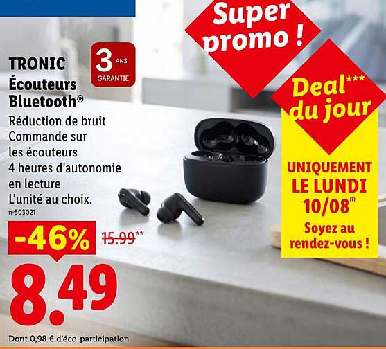 TRONIC Écouteurs Bluetooth®