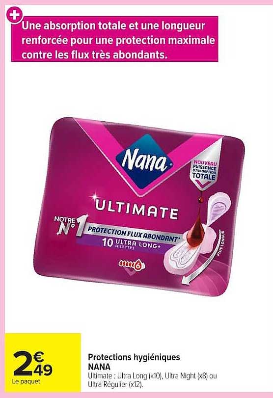 Une absorption totale et une longueur renforcée pour une protection maximale contre les flux très abondants.