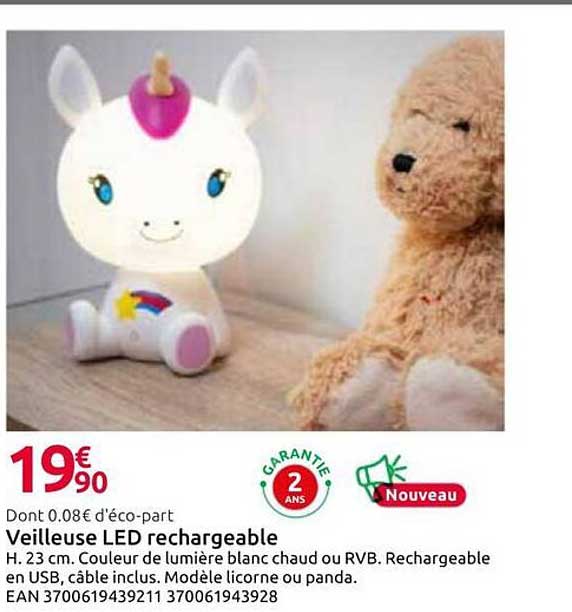 Veilleuse LED rechargeable
