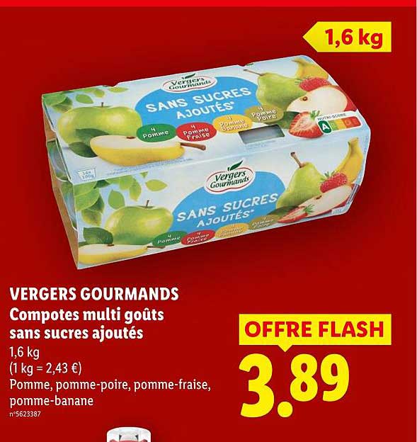 VERGERS GOURMANDS Compotes multi goûts sans sucres ajoutés