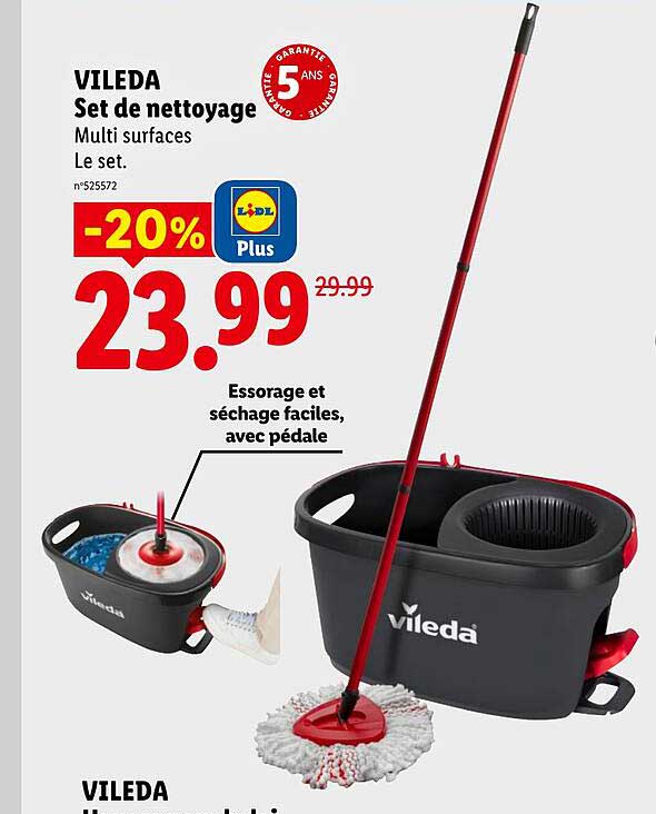 VILEDA Set de nettoyage Multi surfaces Le set.