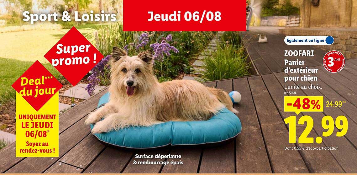Zoofari Panier d'extérieur pour chien