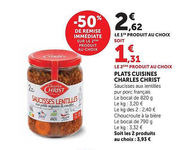 -50% DE REMISE IMMÉDIATE SUR LE 2ÈME PRODUIT AU CHOIX