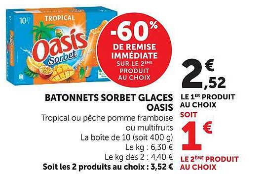 -60% DE REMISE IMMÉDIATE SUR LE 2ÈME PRODUIT AU CHOIX