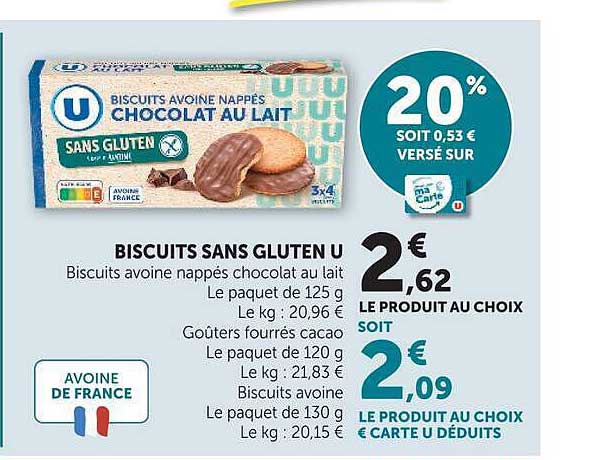 BISCUITS SANS GLUTEN U