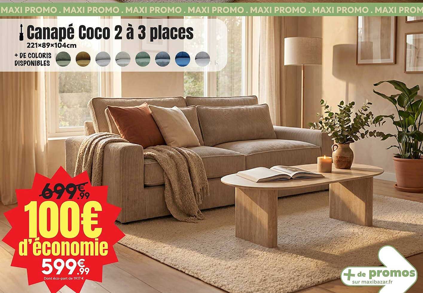 Canapé Coco 2 à 3 places