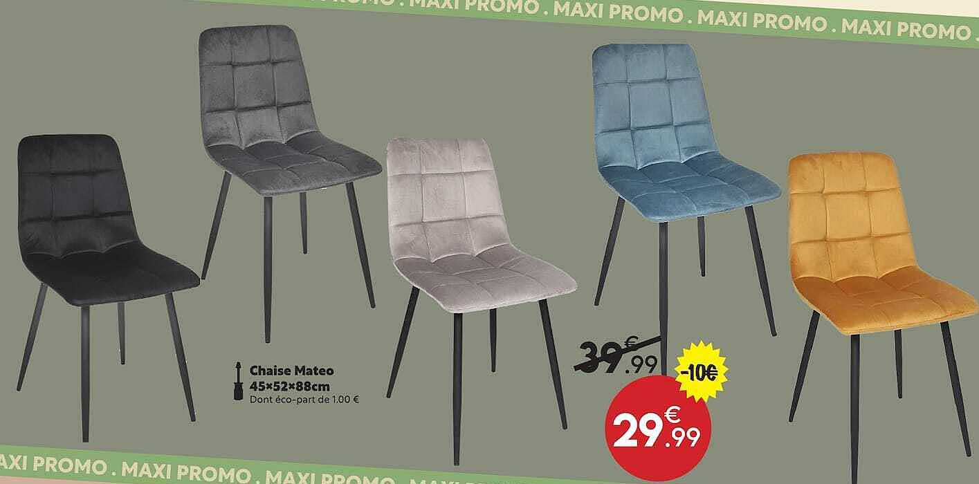 Chaise Mateo 45×52×88cm