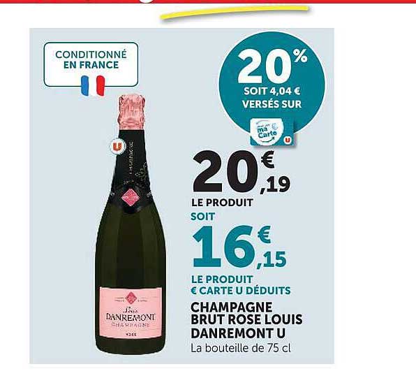 CHAMPAGNE BRUT ROSE LOUIS DANREMONT U