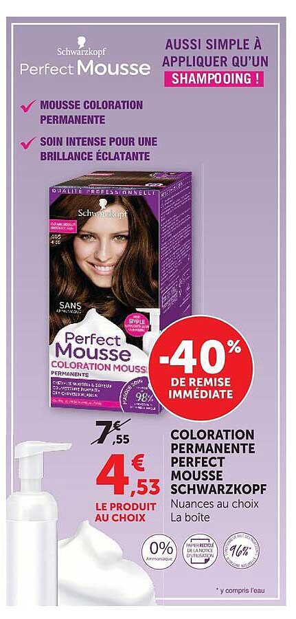 COLORATION PERMANENTE PERFECT MOUSSE SCHWARZKOPF