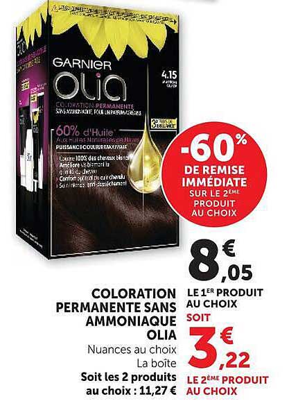 COLORATION PERMANENTE SANS AMMONIAQUE OLIA