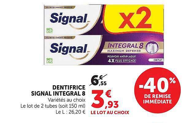 DENTIFRICE SIGNAL INTEGRAL 8