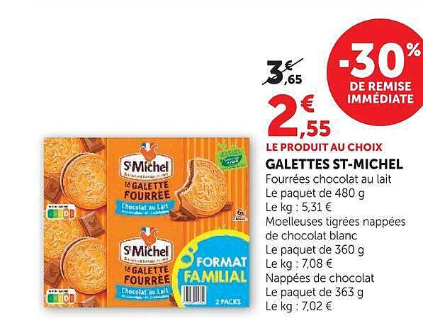 LE PRODUIT AU CHOIX GALETTES ST-MICHEL