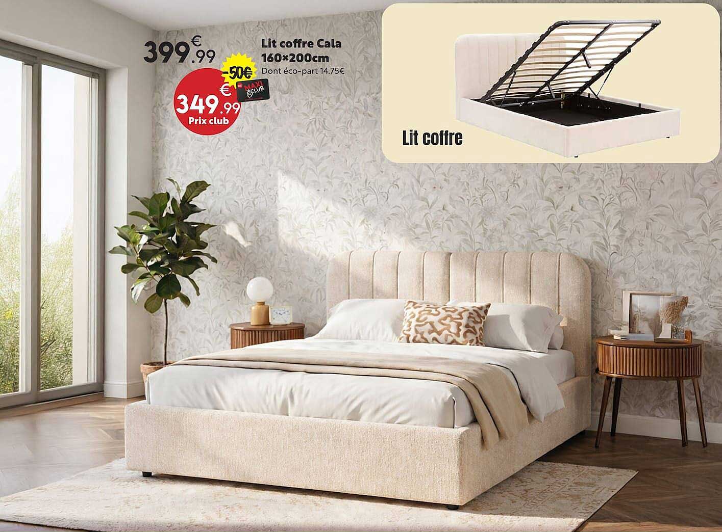 Lit coffre Cala 160×200cm