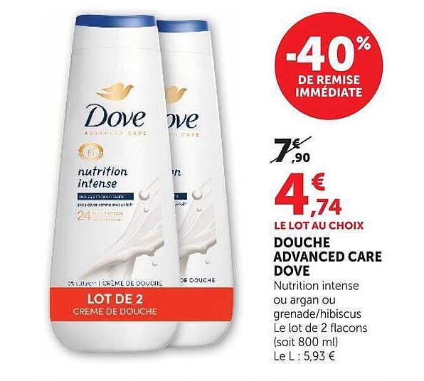 LOT DE 2 CRÈME DE DOUCHE