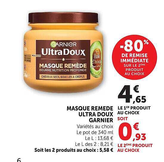 MASQUE REMEDE ULTRA DOUX GARNIER