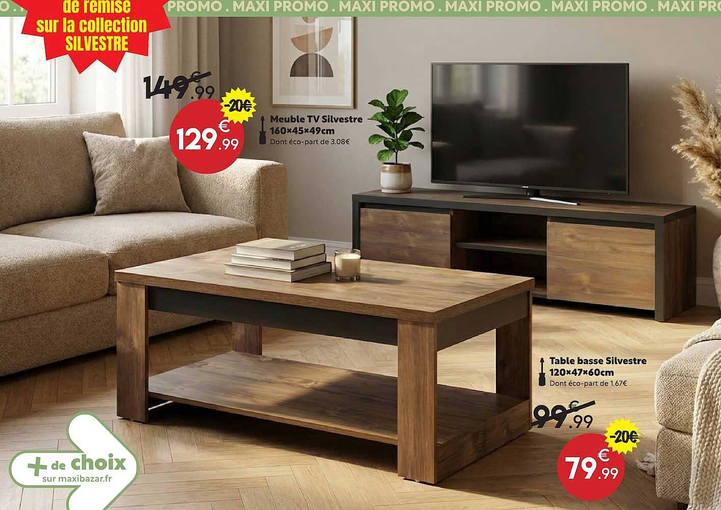 Meuble TV Silvestre 160x45x49cm
