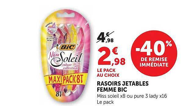 RAISOIRS JETABLES FEMME BIC