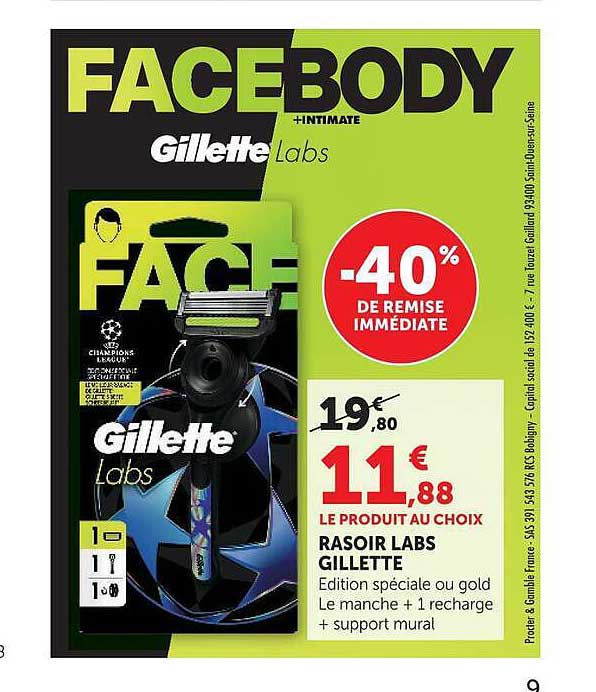 RASOIR LABS GILLETTE
