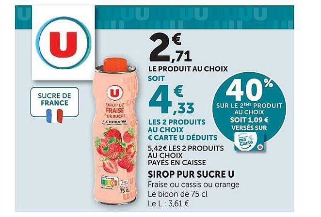 SIROP PUR SUCRE U