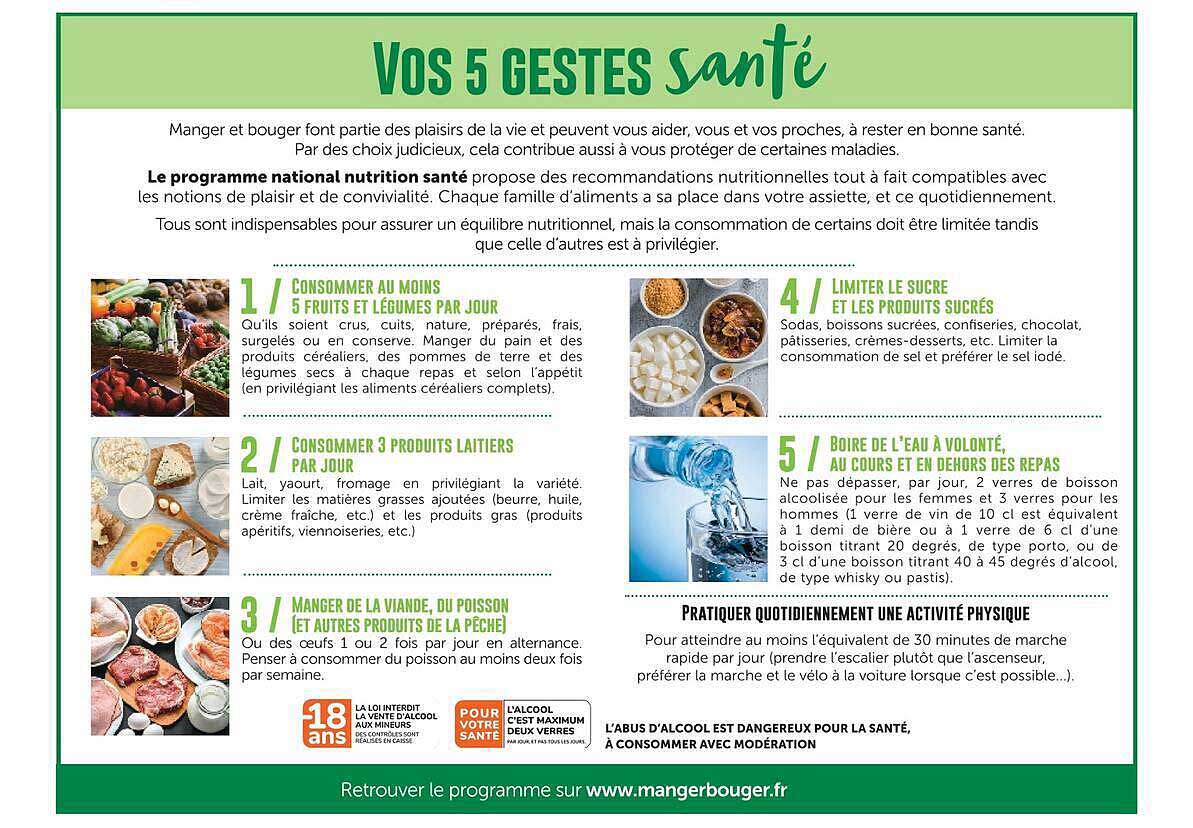 Vos 5 gestes santé