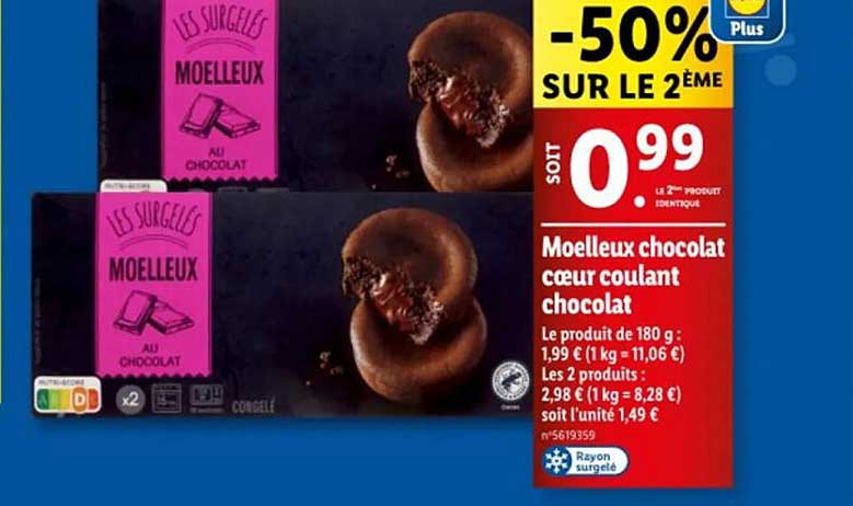 MOELLEUX CŒUR COULANT AU CHOCOLAT