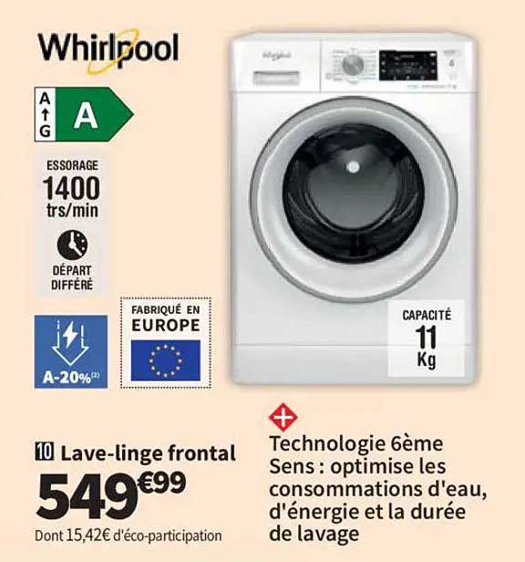 10 Lave-linge frontal Whirlpool