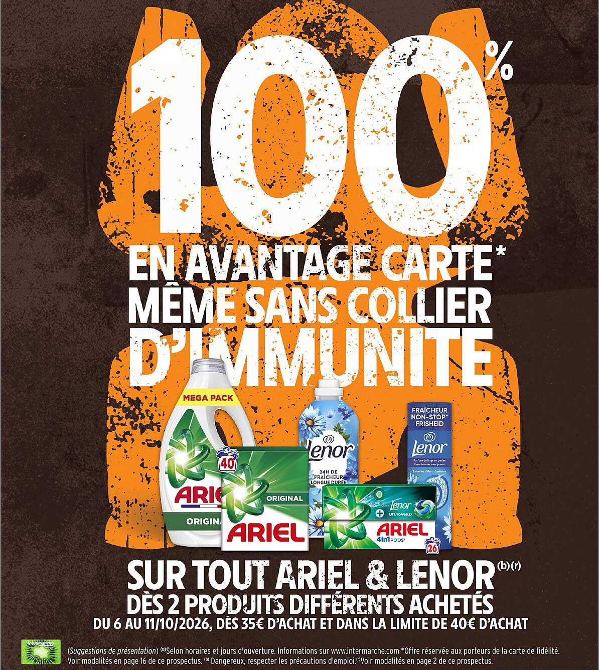 100% EN AVANTAGE CARTE* MÊME SANS COLLIER D’IMMUNITE