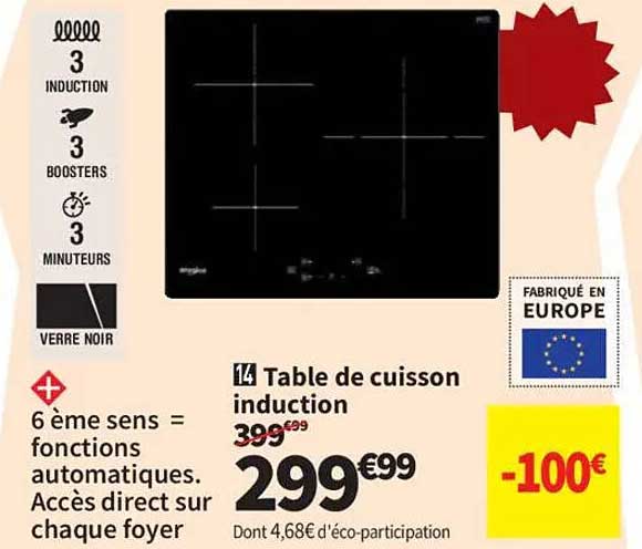 14 Table de cuisson induction