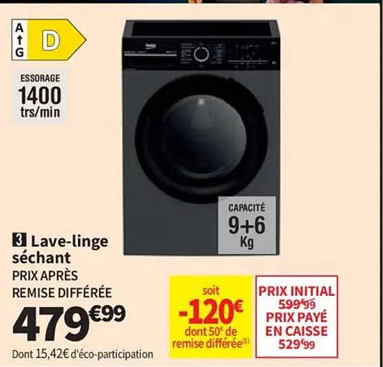 3 Lave-linge séchant