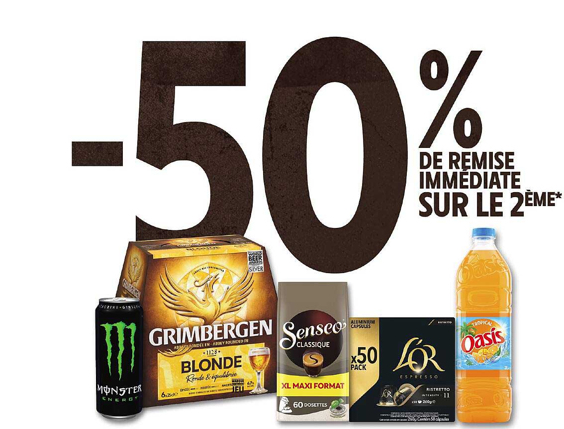 -50% DE REMISE IMMEDIATE SUR LE 2ÈME*