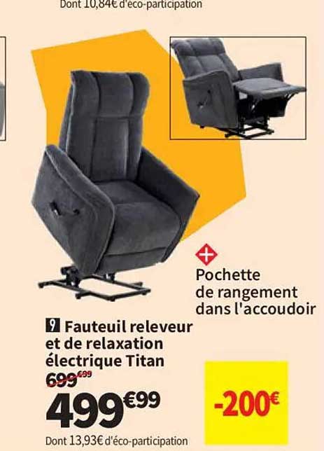 9 Fauteuil releveur et de relaxation électrique Titan
